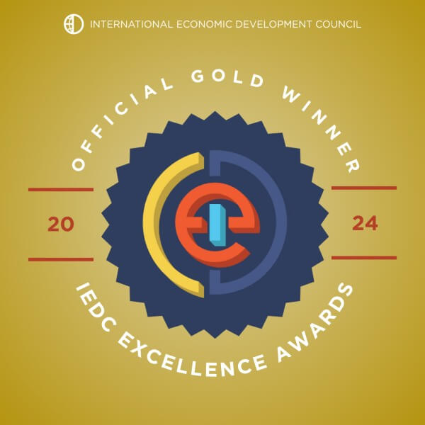 International Economic Development Association Gold Award Logo, 2024